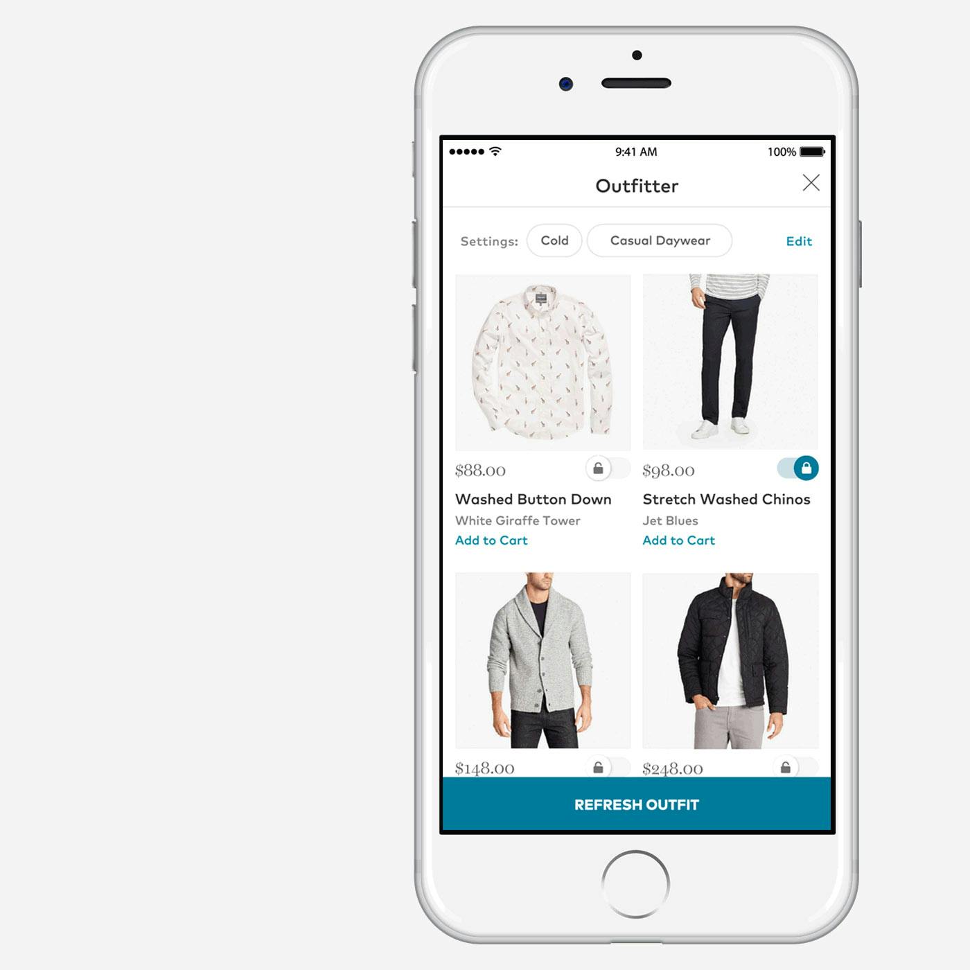Men's Outfit Builder App